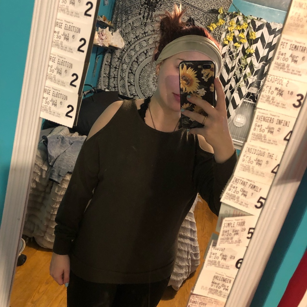 Army green sweater